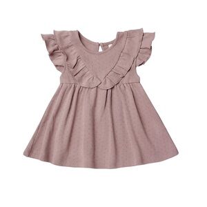 NEW Quincy Mae Sleeveless Ruffle V Dress - Lilac
